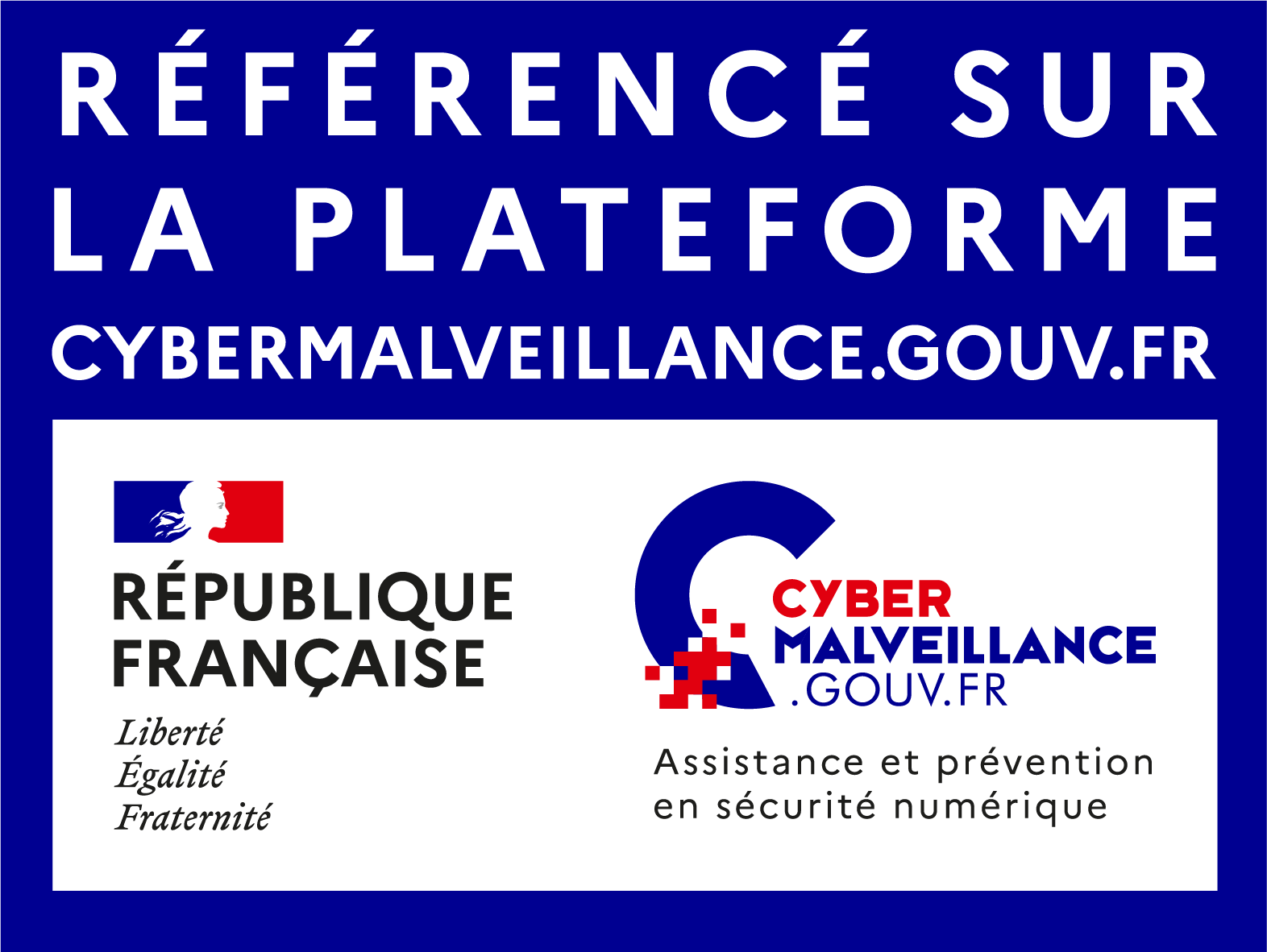 Référencé sur la plateforme Cybermalveillance.gouv.fr — République française